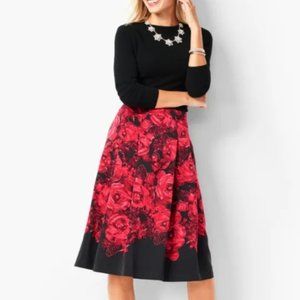 Talbots A-line Floral Skirt